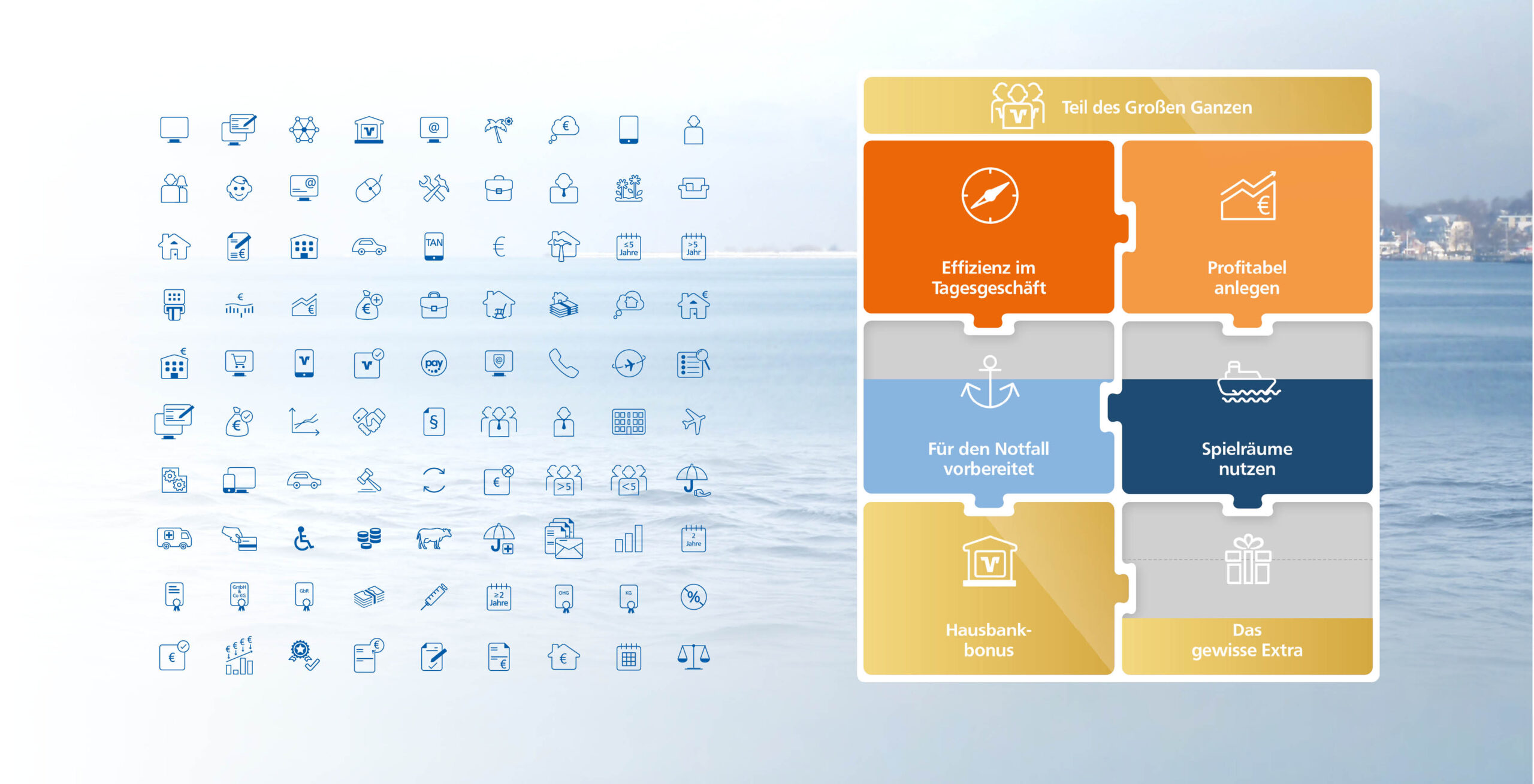 Iconserie für Volksbank Versorgungs-Check