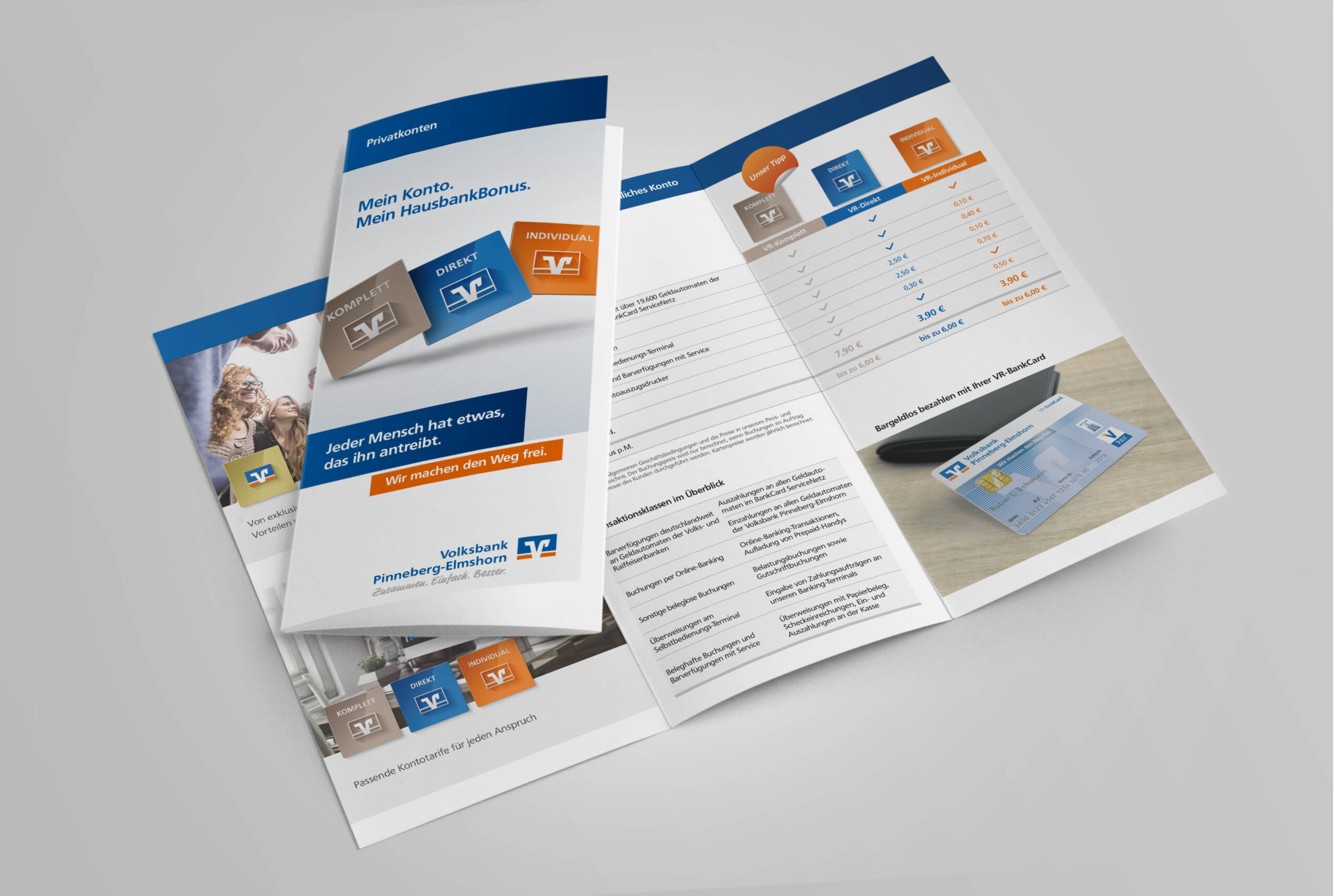 Broschüre für Volksbank Kontofinder